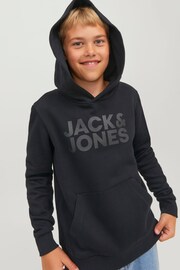 JACK & JONES Black Logo Hoodie - Image 4 of 6