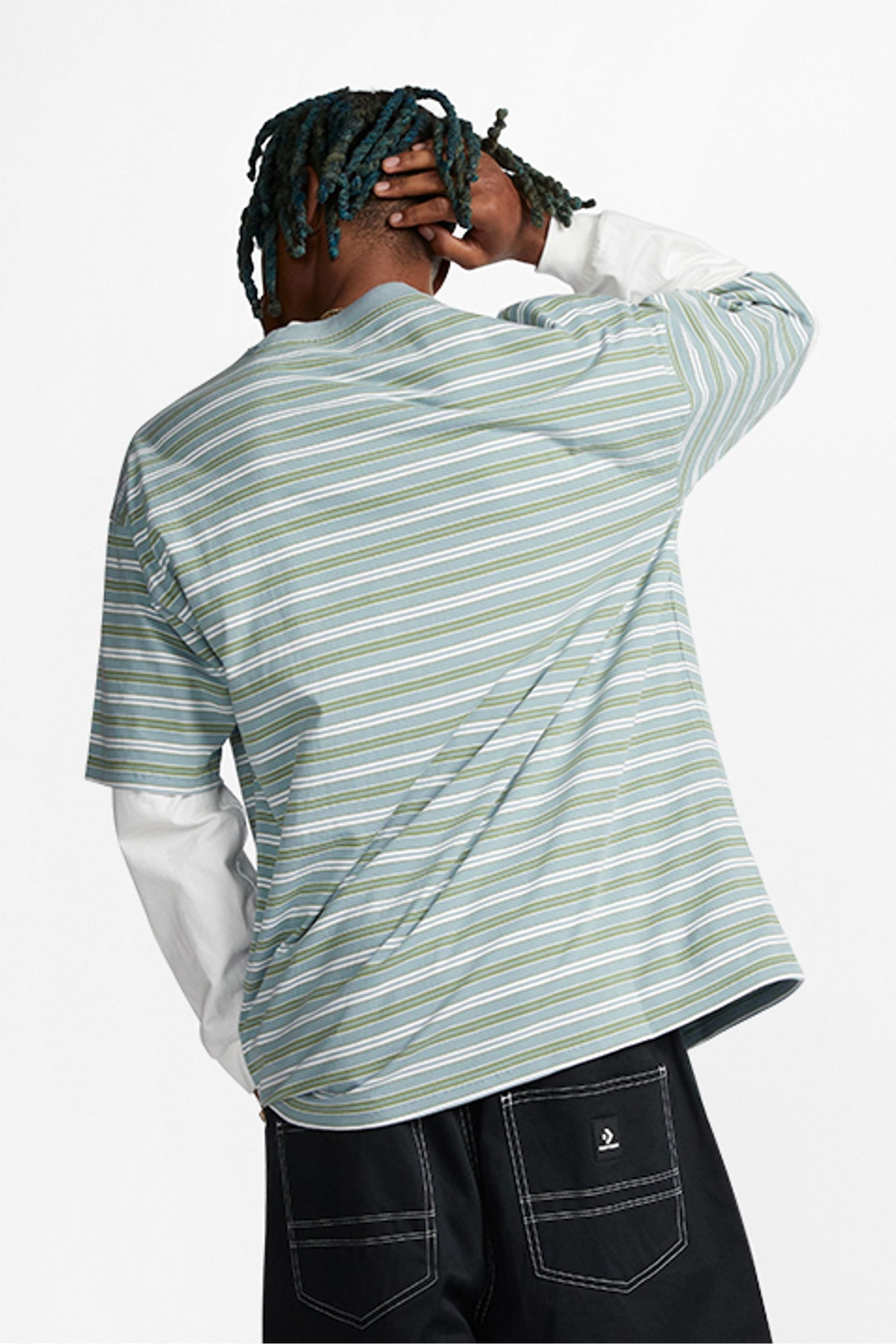 Converse rayé bleu new arrivals