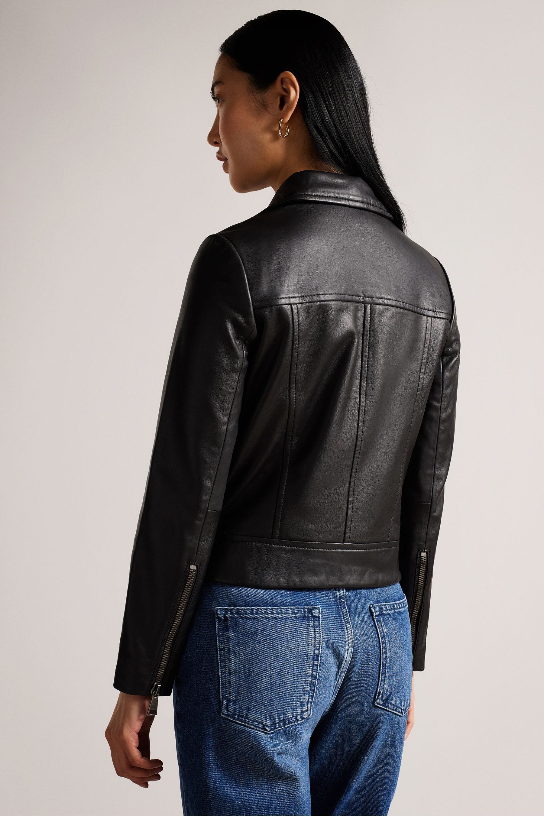 Ted baker cargo leather jacket online