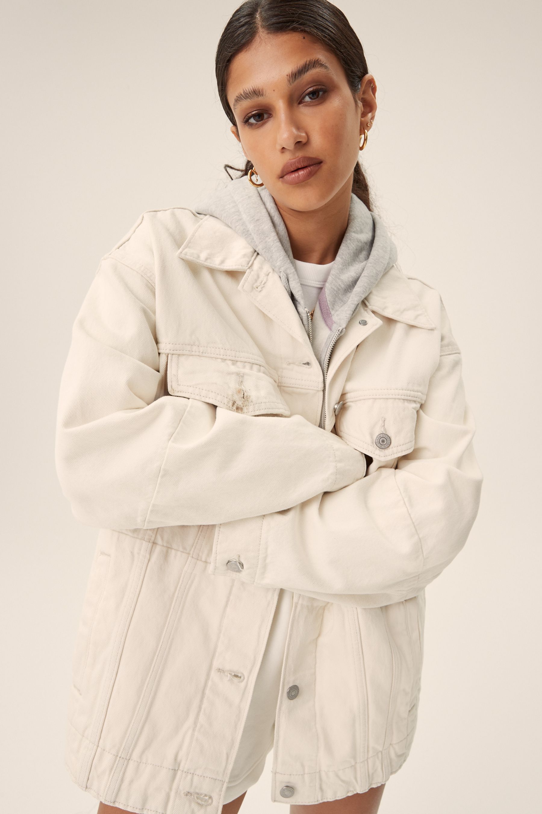 Buy Levi s White Baggy Trucker Denim Jacket from Next Luxembourg