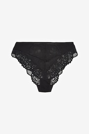 Black Lace High Waist High Leg Knickers - Image 6 of 6