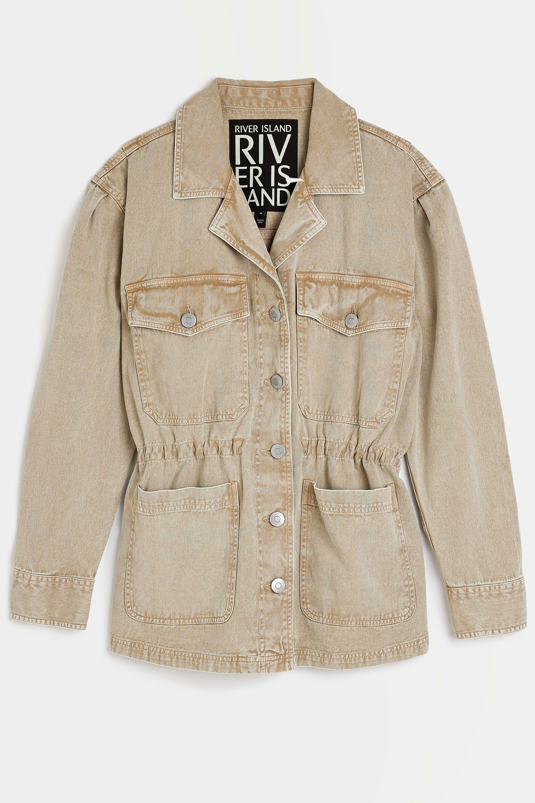 River Island Khaki Brown Utility Shacket