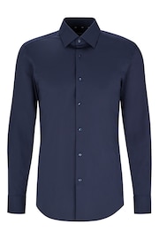 BOSS Dark Blue Slim Fit Shirt - Image 5 of 5