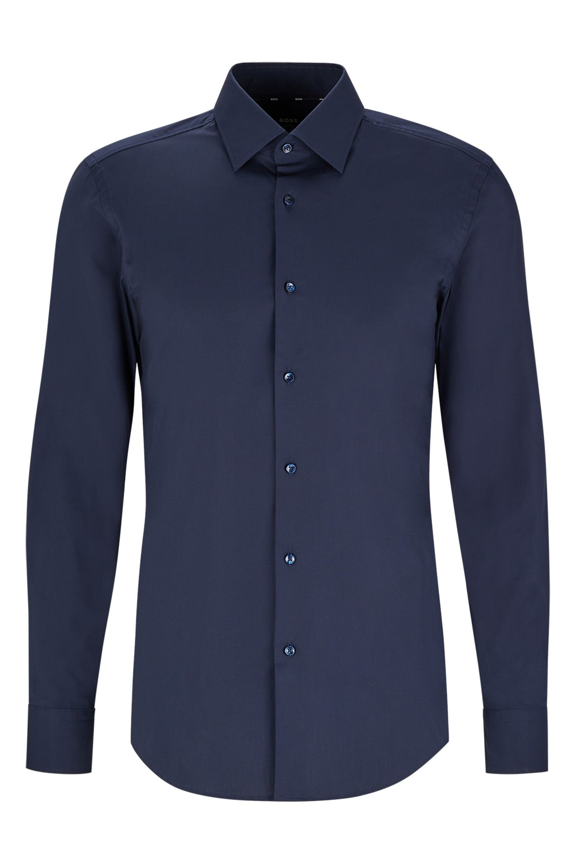 BOSS Dark Blue Slim Fit Shirt - Image 5 of 5