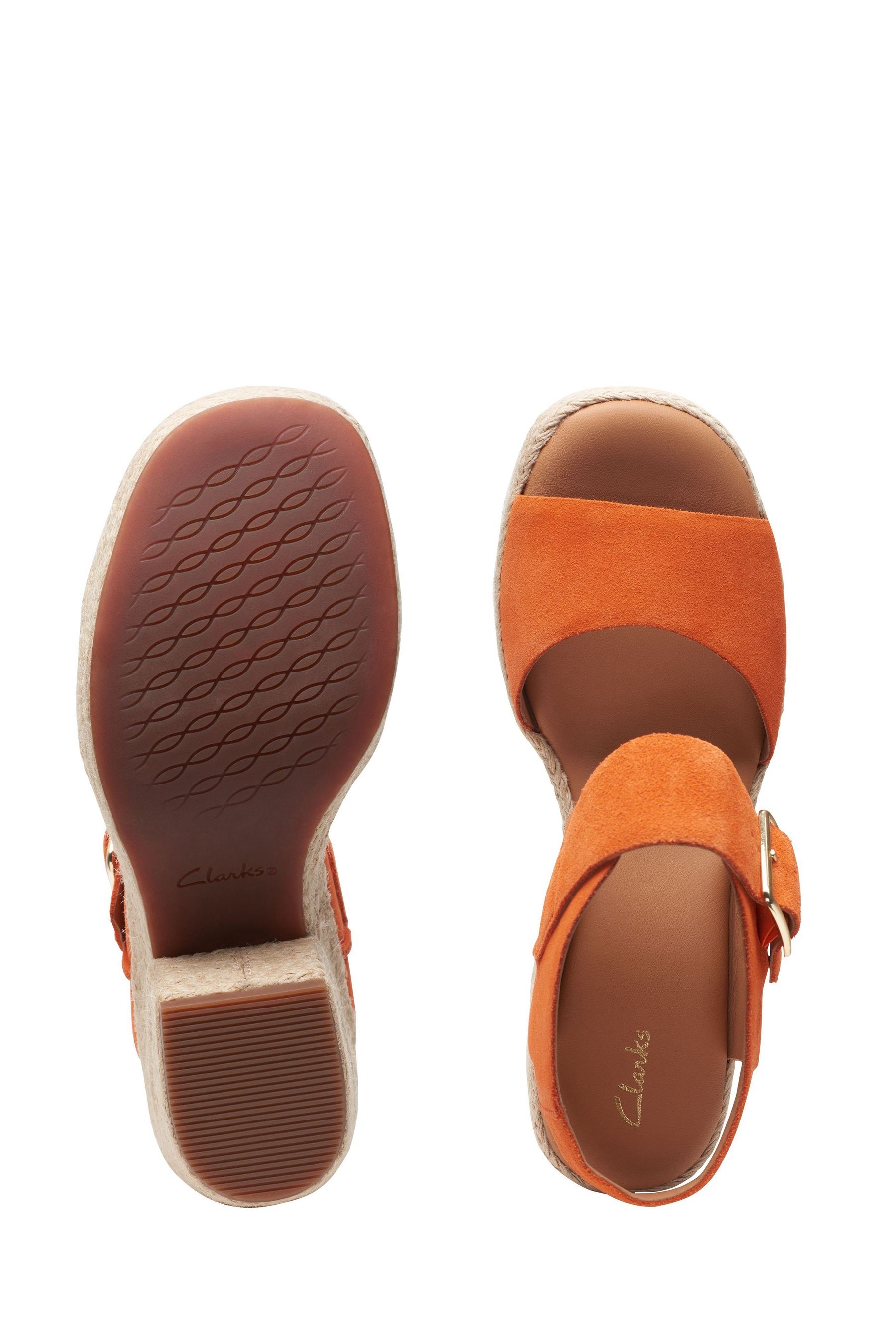Clarks orange sandals hot sale