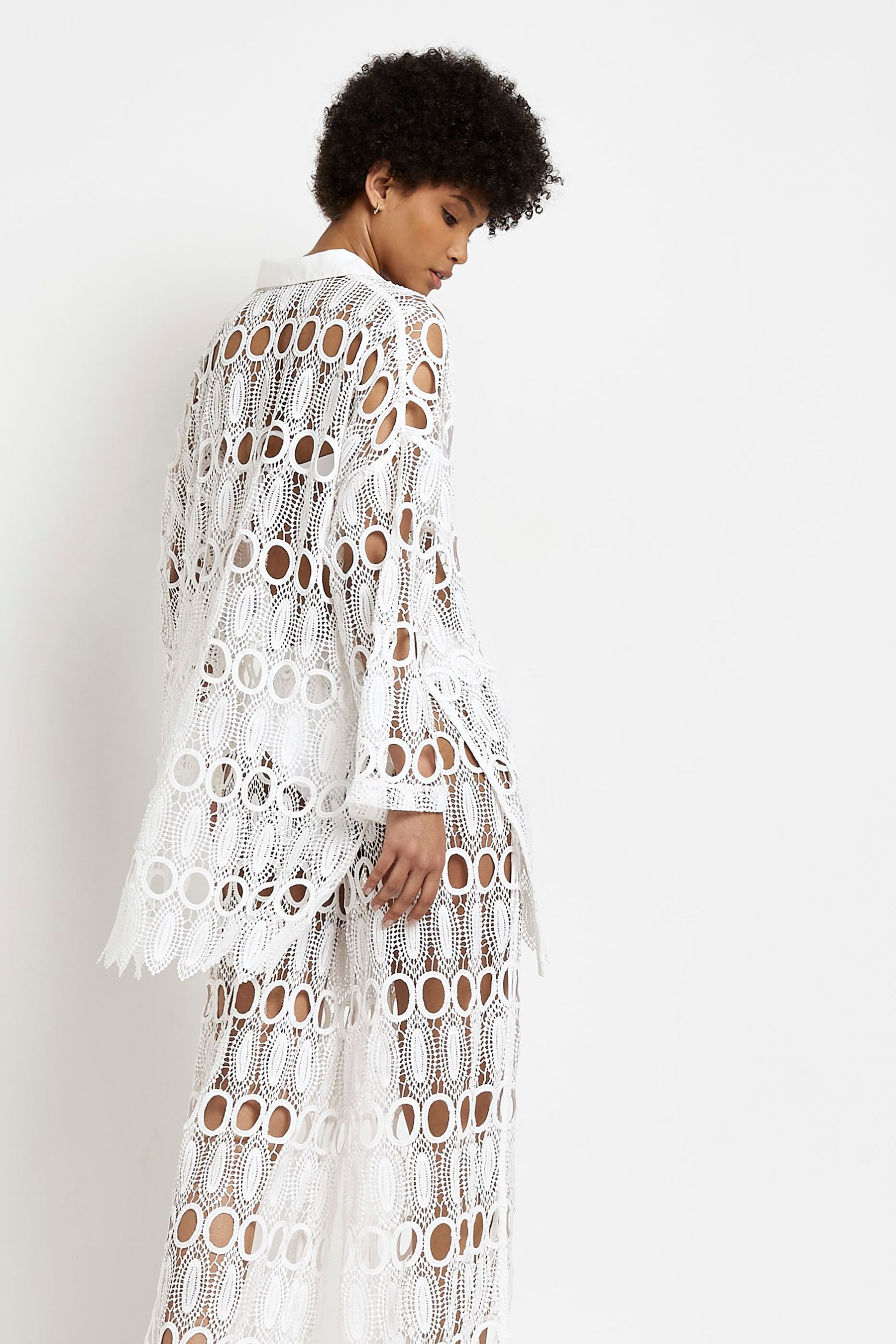 River island white lace dress 2025
