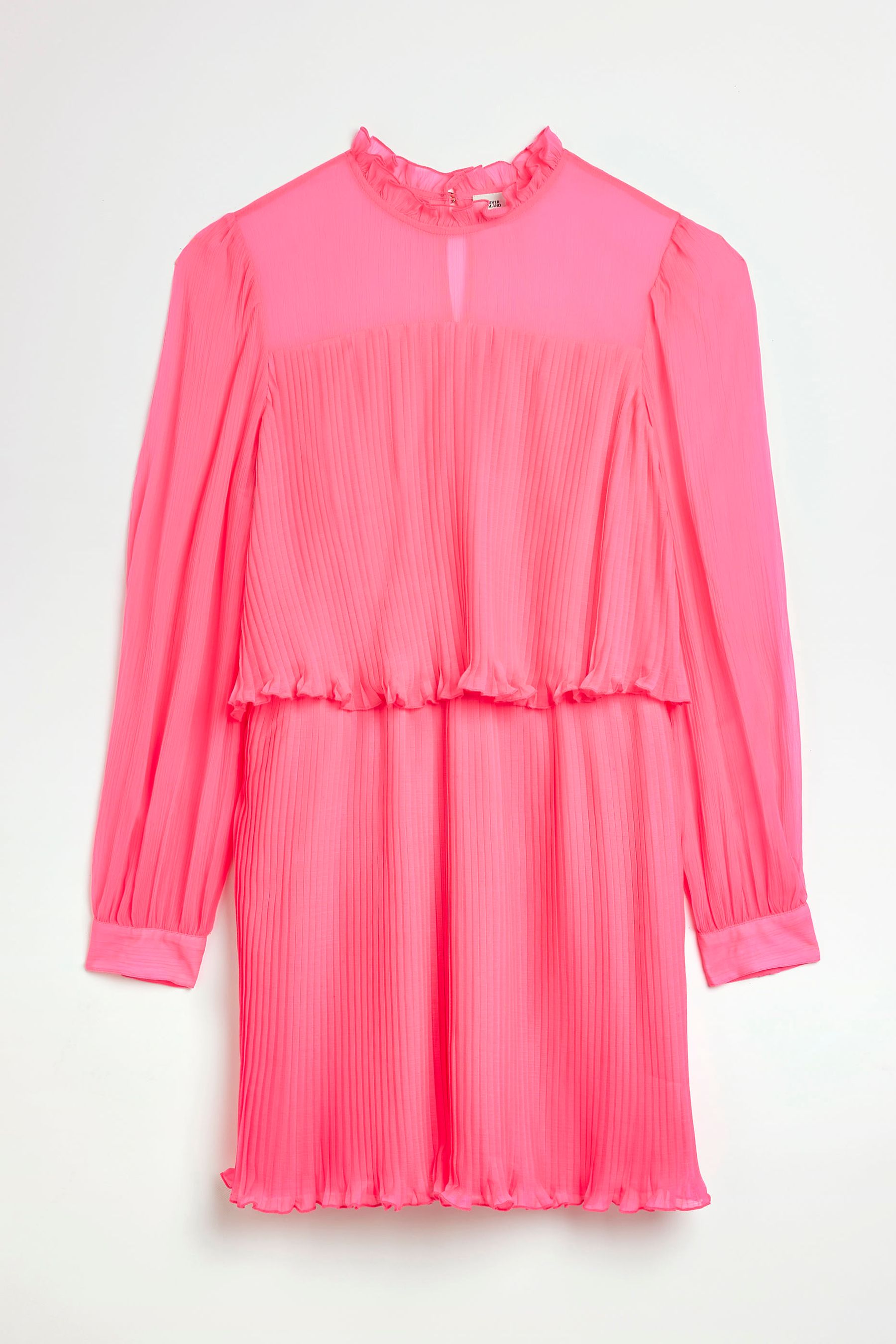 Buy River Island Pink Pleated Mini Dress from Next Luxembourg
