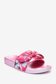 Baker by Ted Baker Pink Satin Bow Sliders - Image 2 of 4