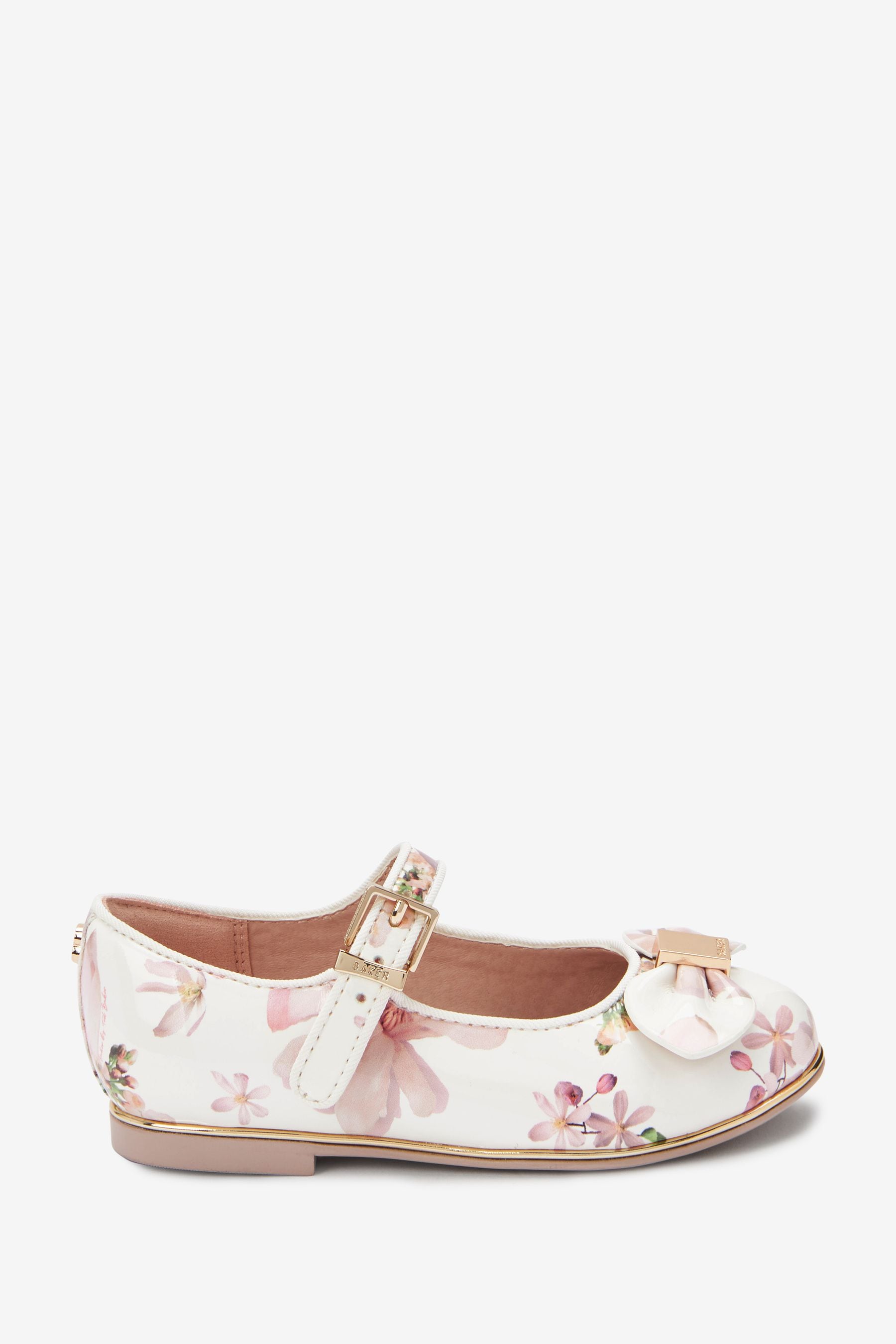 Buy Baker by Ted Baker White Patent Bow Mary Jane Shoes from Next Slovakia
