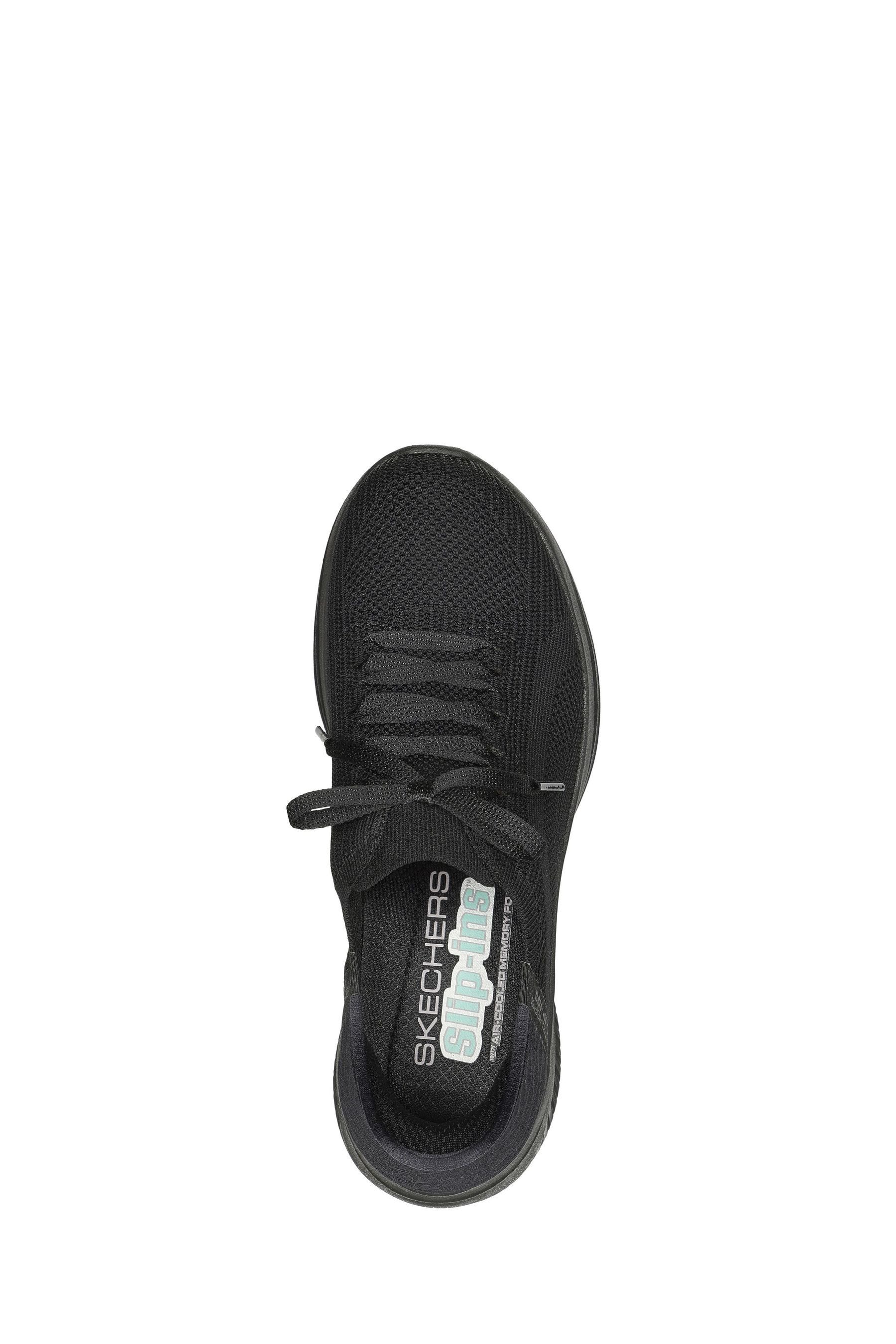 Skechers black ultra flex happy days trainers deals