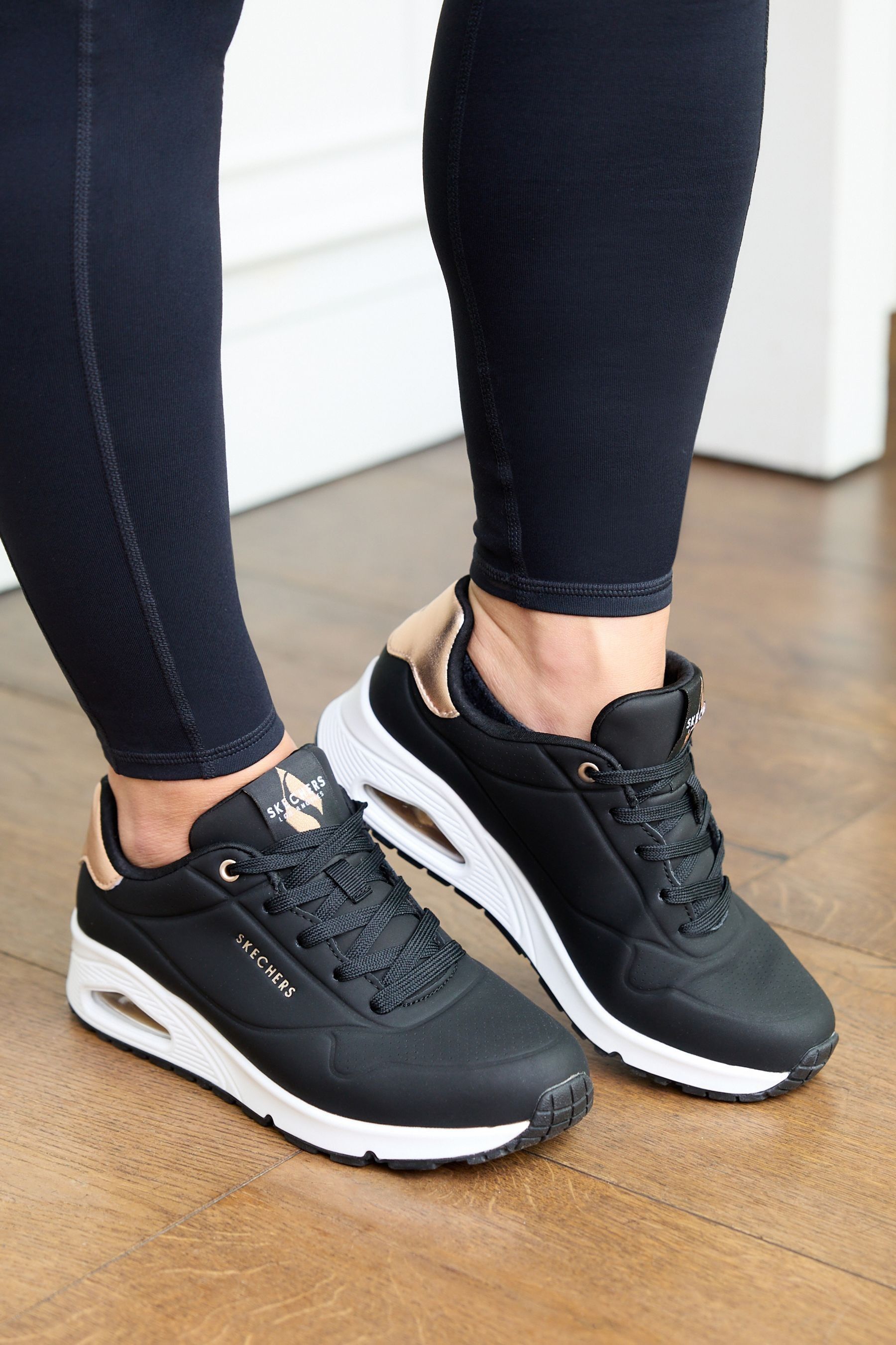 Buy Skechers Black Dark Womens Uno Trainers from Next Canada