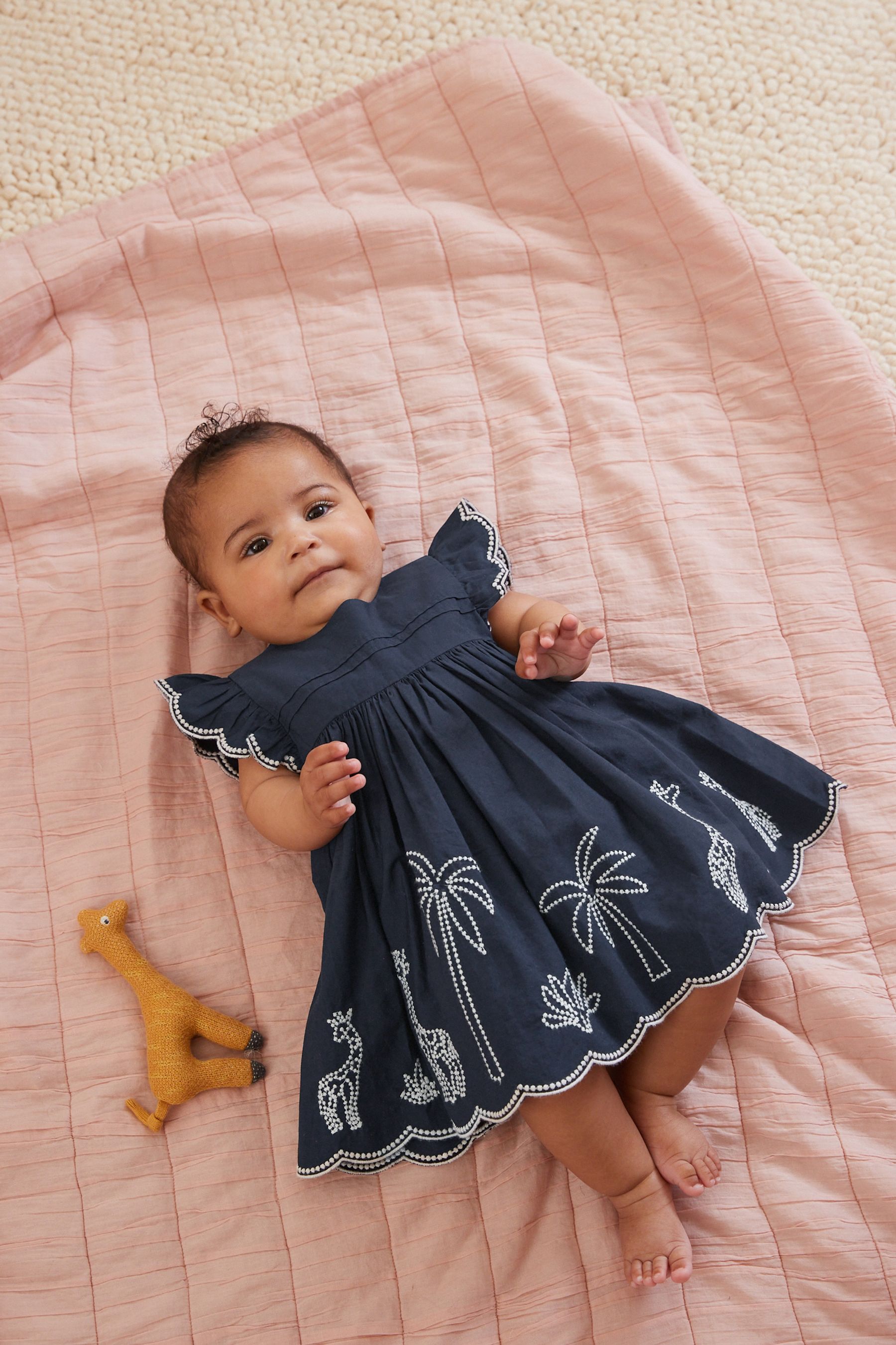 Navy newborn dress outlet