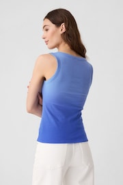 Gap Blue Soft Ribbed Vest Top - Image 2 of 5