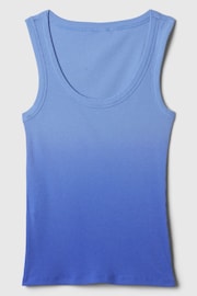 Gap Blue Soft Ribbed Vest Top - Image 5 of 5