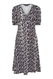 PixieGirl Petite Black Abstract Spot Print Midi Tea Dress - Image 5 of 5