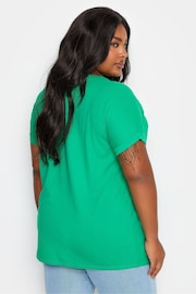 Yours Curve Bright Green Cut Out T-Shirt - Image 3 of 4