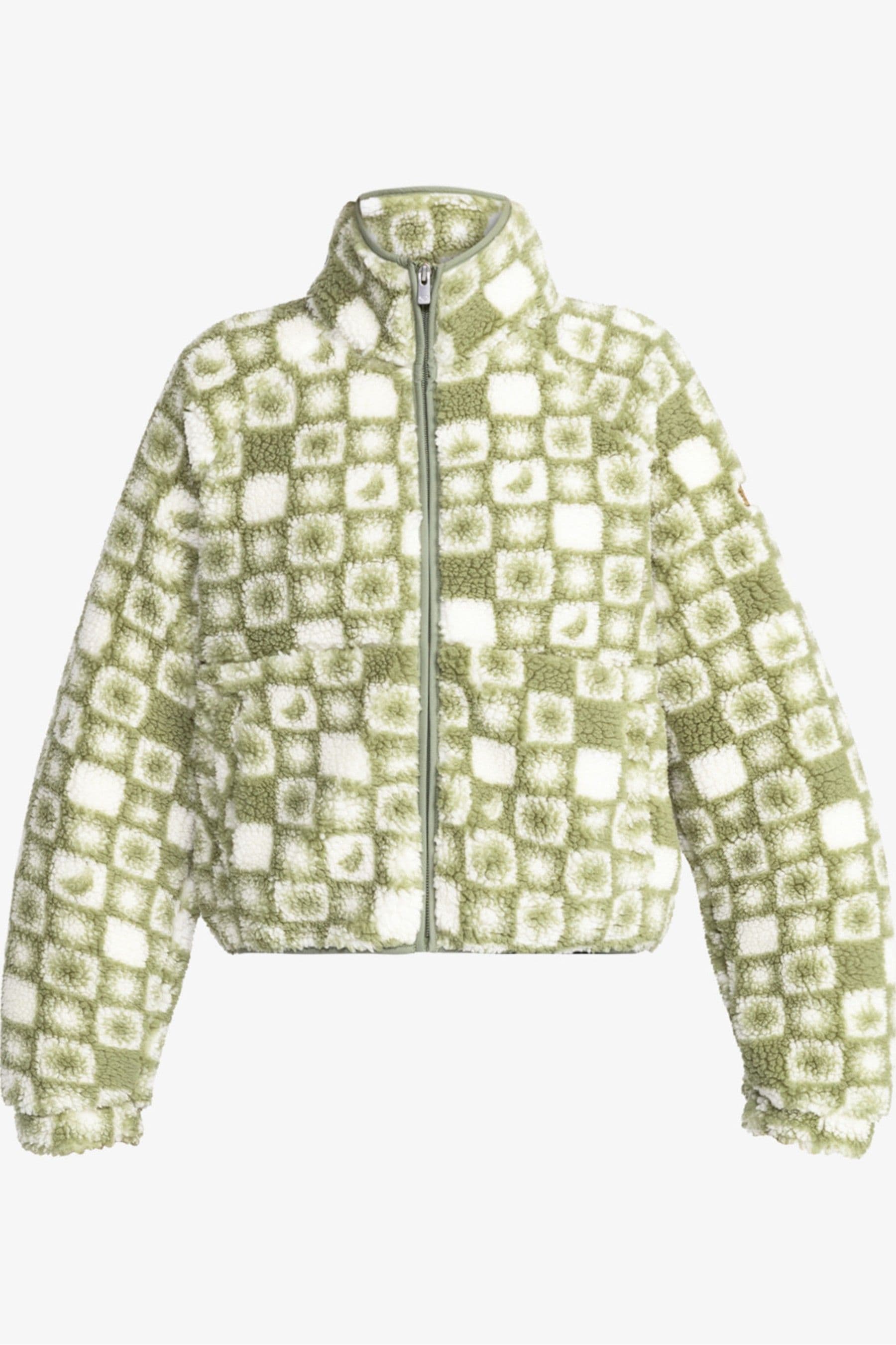Roxy Green Blurry Cloud Print Full Zip Fleece from Next Oman