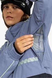 Roxy Blue Waterproof Thermal Highridge Block Colour Snow Ski Jacket - Image 5 of 9