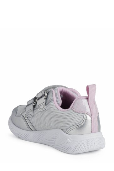 Geox Baby Girls Sprintye Silver Sneakers