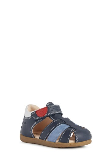 Geox Baby Boys Macchia Navy Blue First Steps Shoes