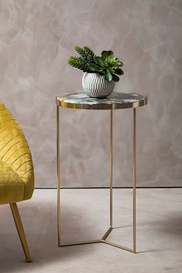 Fifty Five South Gold Vita Round Side Table