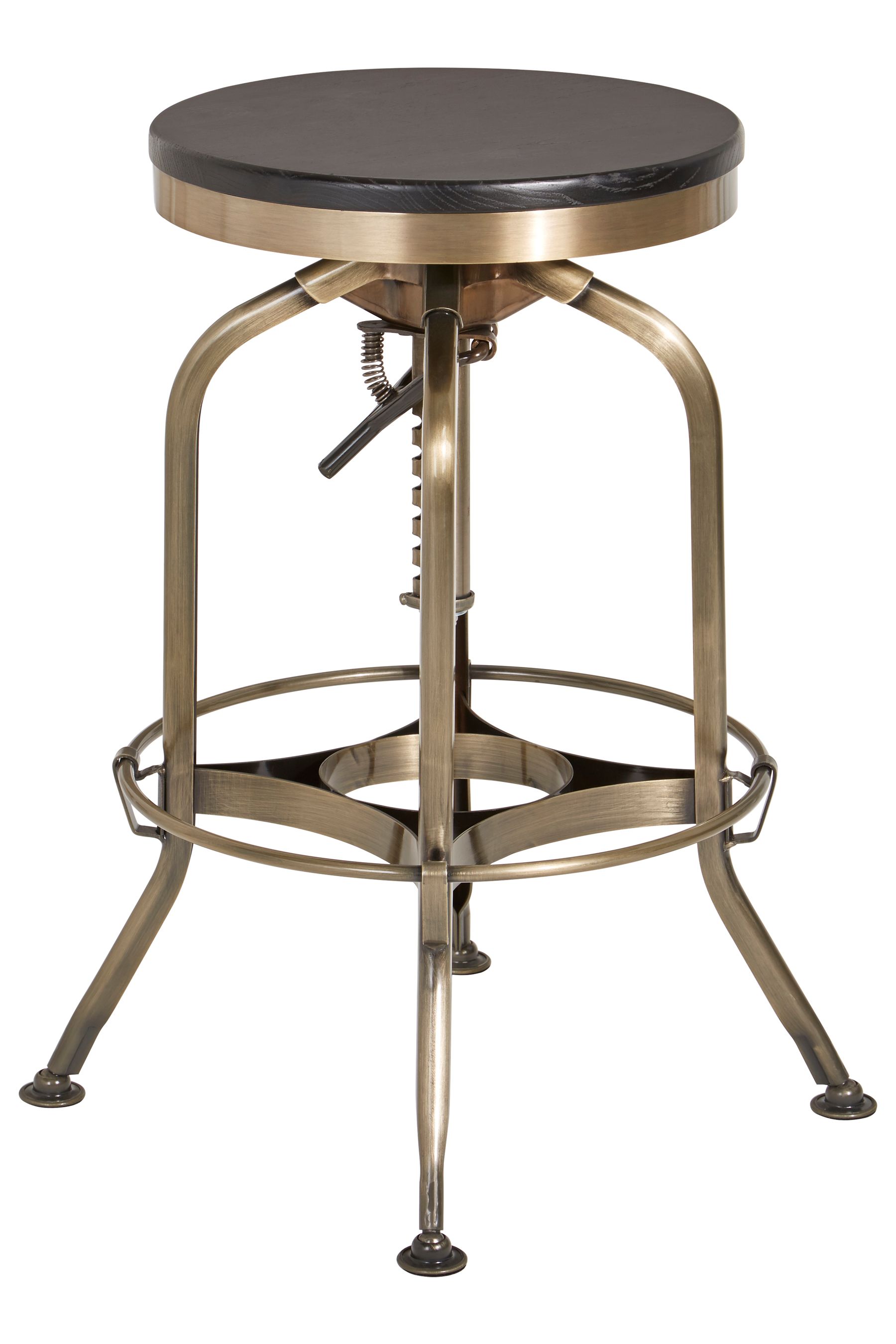 Fifty Five South Black Gator Metal Height Adjustable Bar Stool