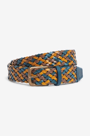 Aubin Scampton Plaited Leather Belt