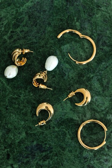 Orelia London Cocoon Pearl Drop Earrings