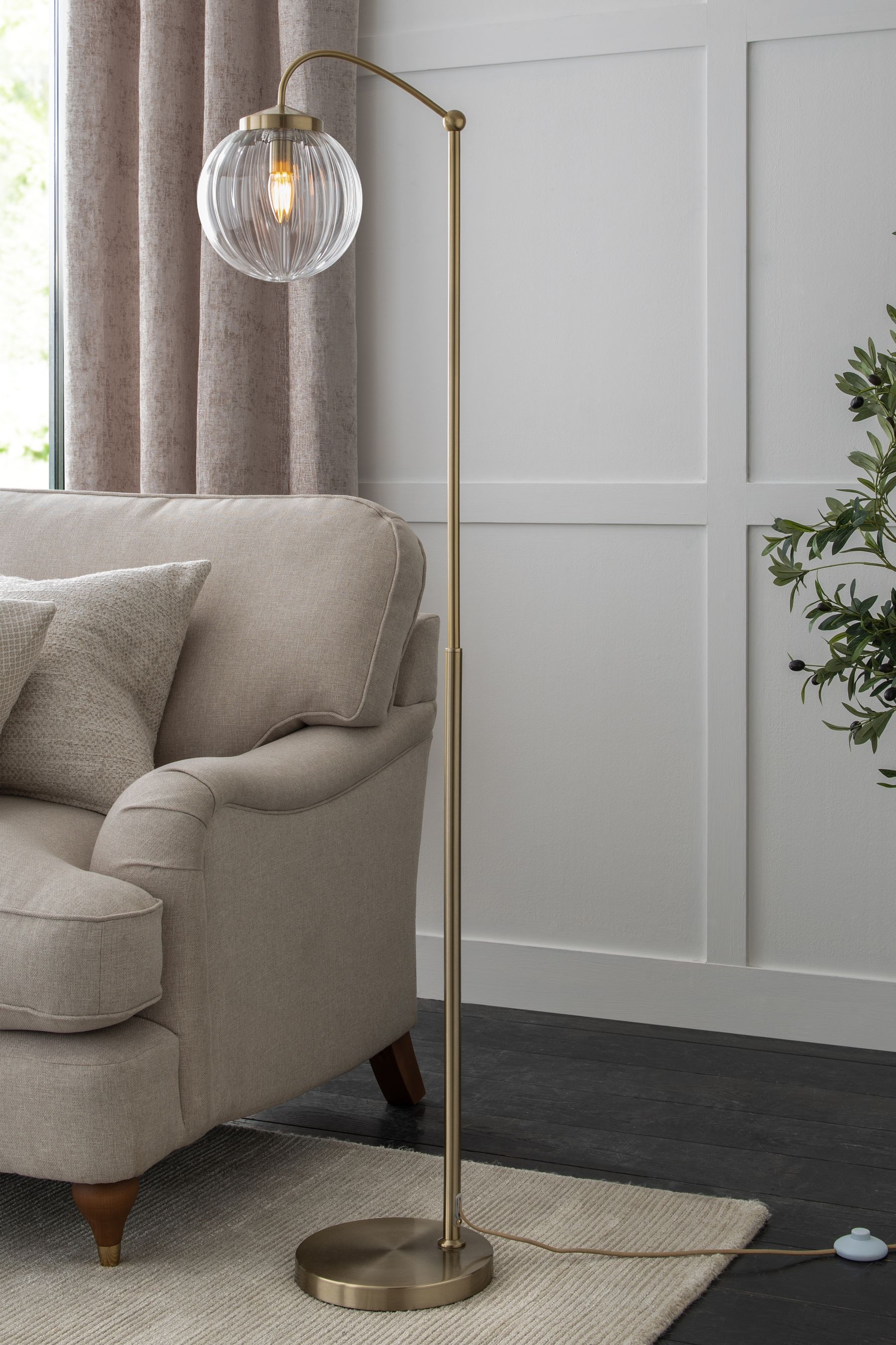 Brass Bourton Floor Lamp