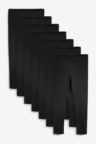 Black 7 Pack Leggings (3-16yrs)