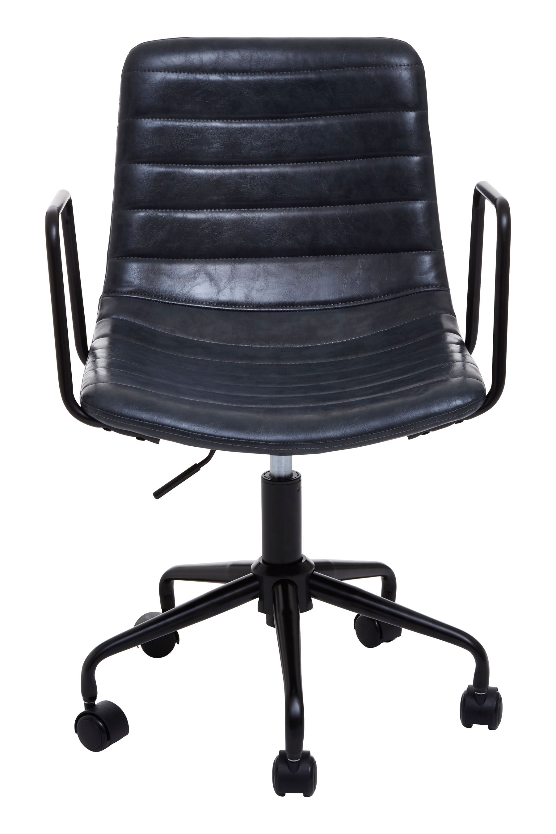 Buy Fifty Five South Grey Forbes Leather Effect Office Chair from
