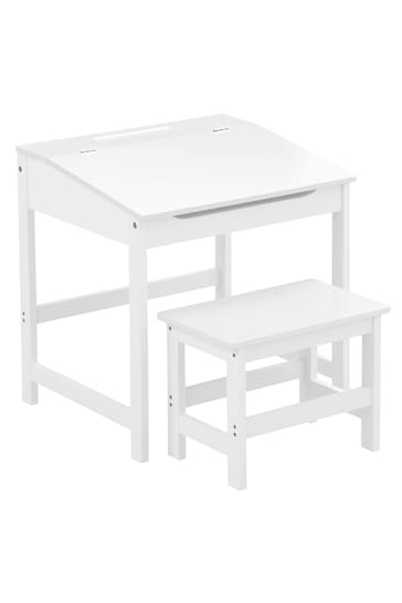 Fifty Five South White Kids Desk And Stool Set