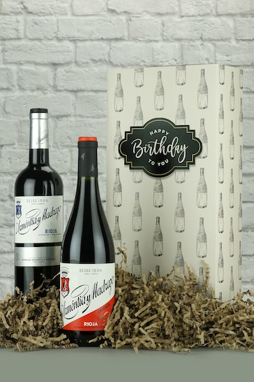 Le Bon Vin Happy Birthday Rioja Twin Wine Gift Box