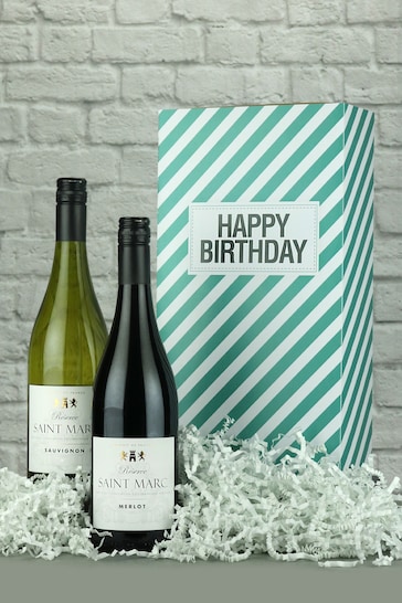 Le Bon Vin Happy Birthday Saint Marc Wine Gift Box