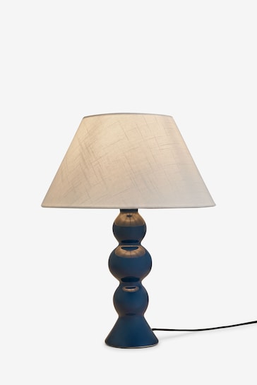 Jasper Conran London Blue Medium Sphere Ceramic Table Lamp