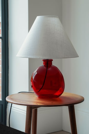 Jasper Conran London Red Hand Blown Glass Table Lamp
