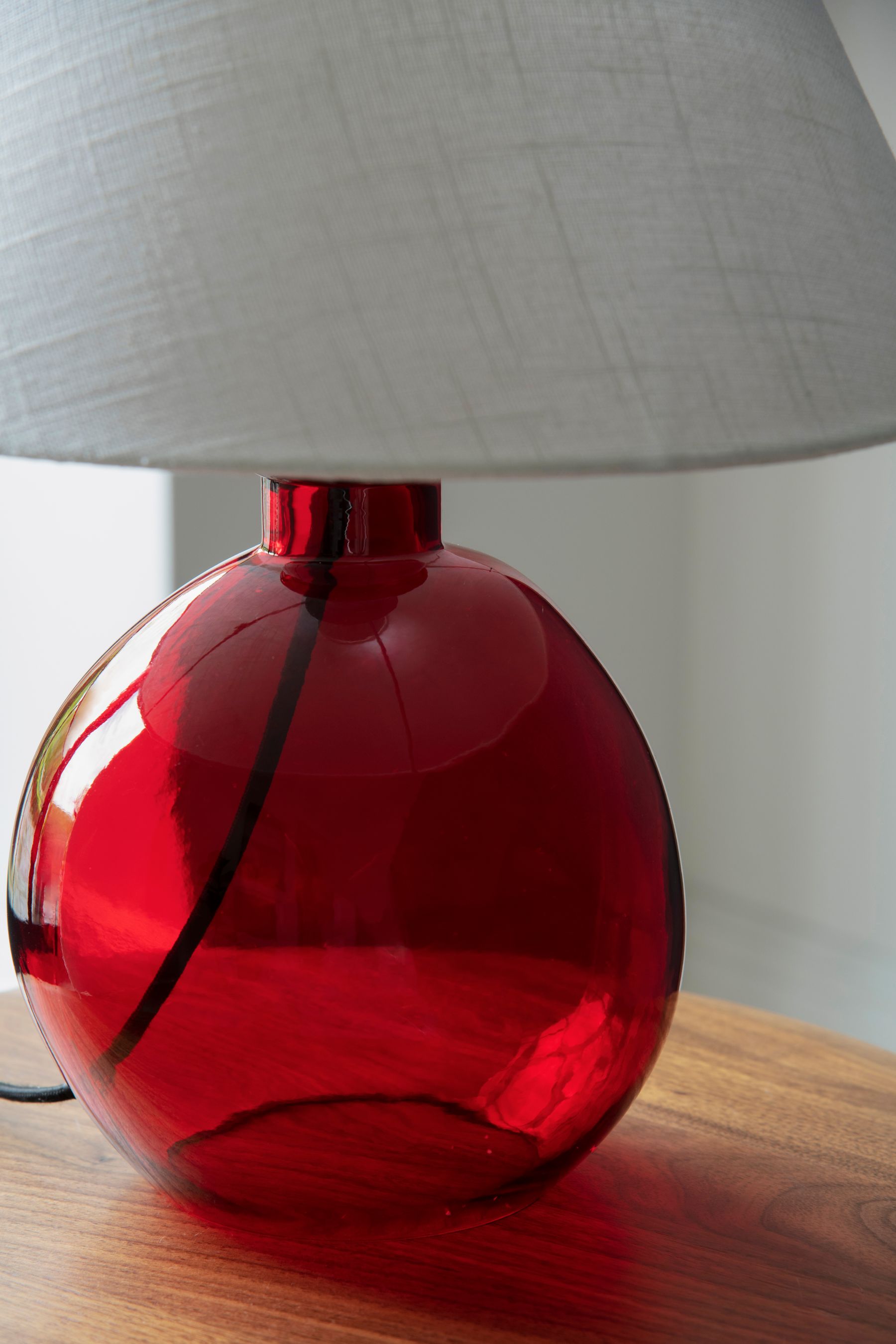 Jasper Conran London Red Hand Blown Glass Table Lamp