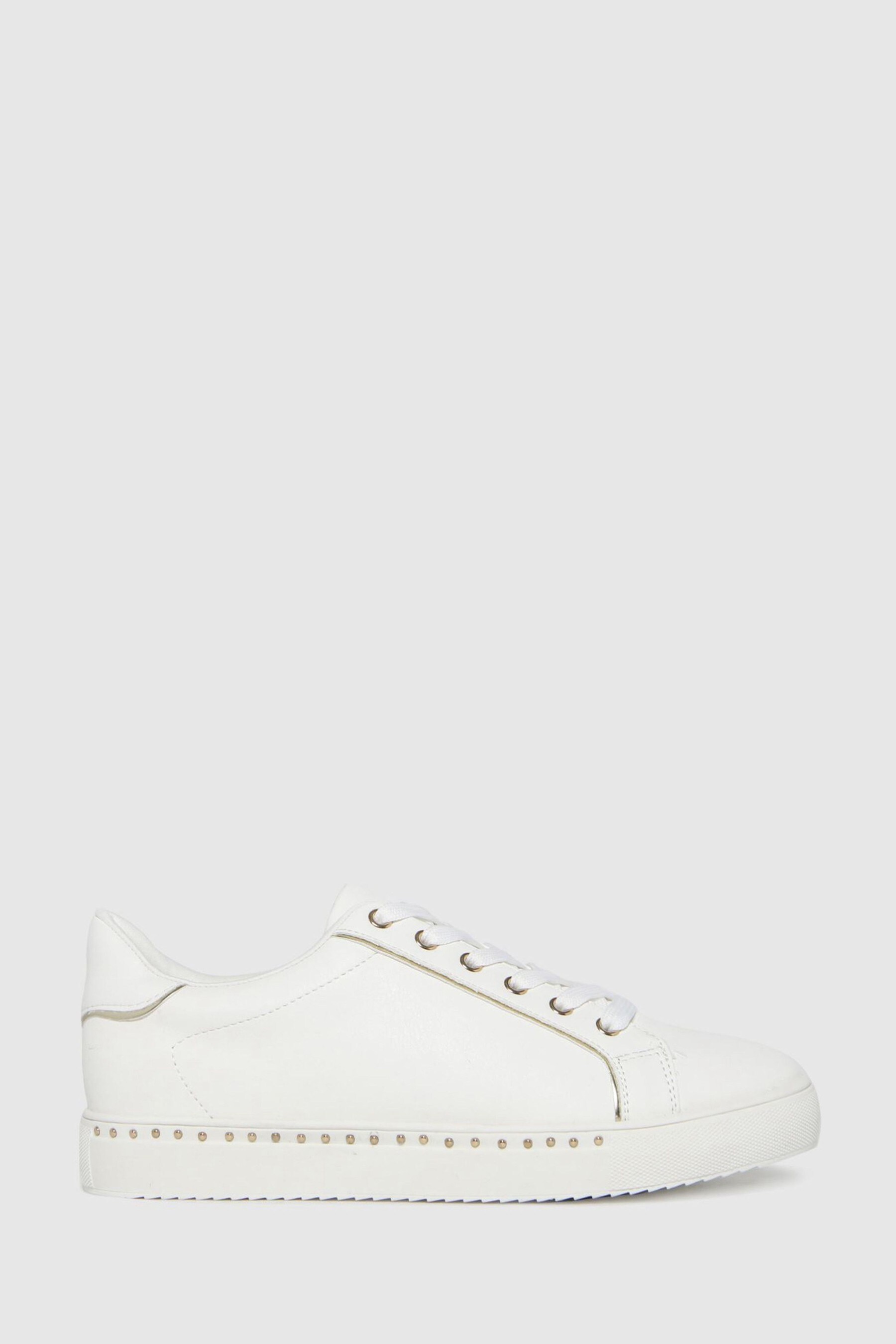 Studded hotsell white trainers