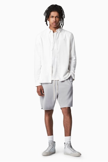 AllSaints White Lovell Long Sleeve Shirt