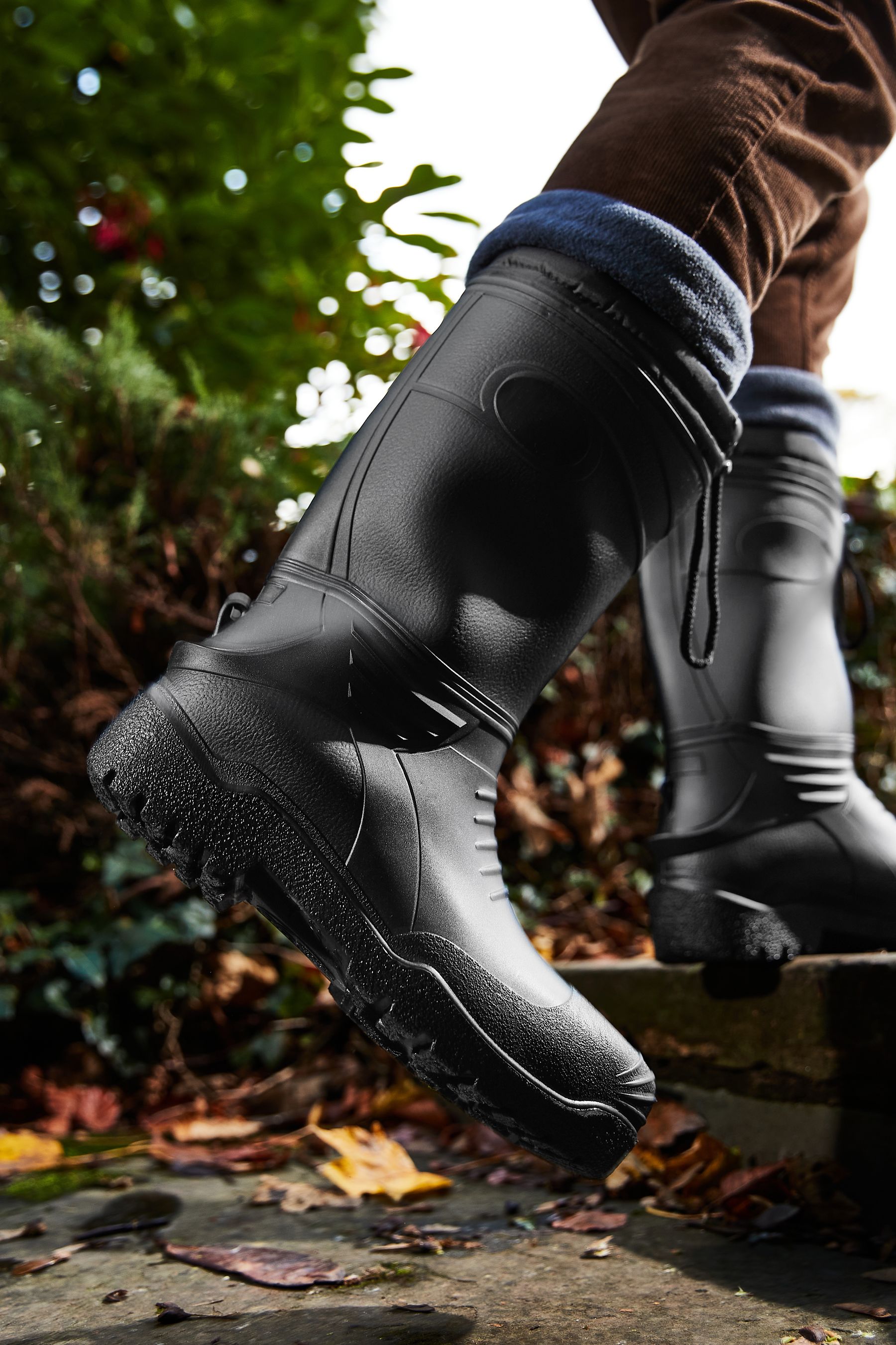 Lined wellies mens top