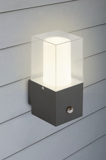 Searchlight Dark Grey Clinton Outdoor Wall Light With Sensor