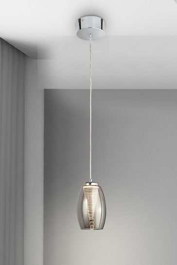 Searchlight Giana Smoked Glass Ceiling Light Pendant