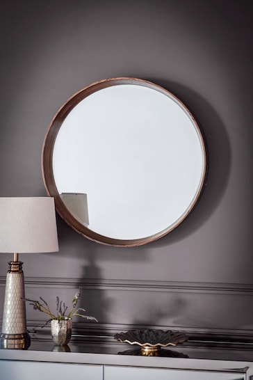 Gallery Home Natural Lainey Round Mirror
