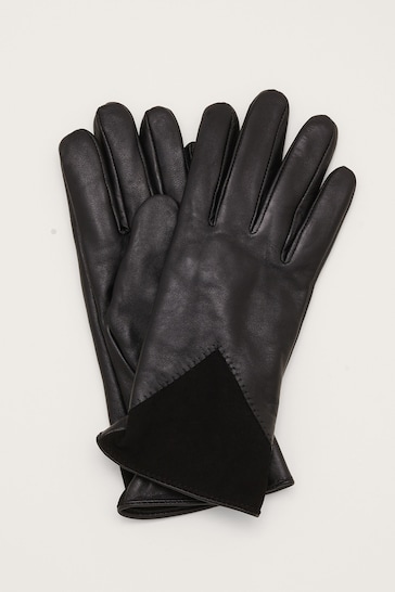 Buy Phase Eight Black Daizy Leather Gloves from the Next UK online shop