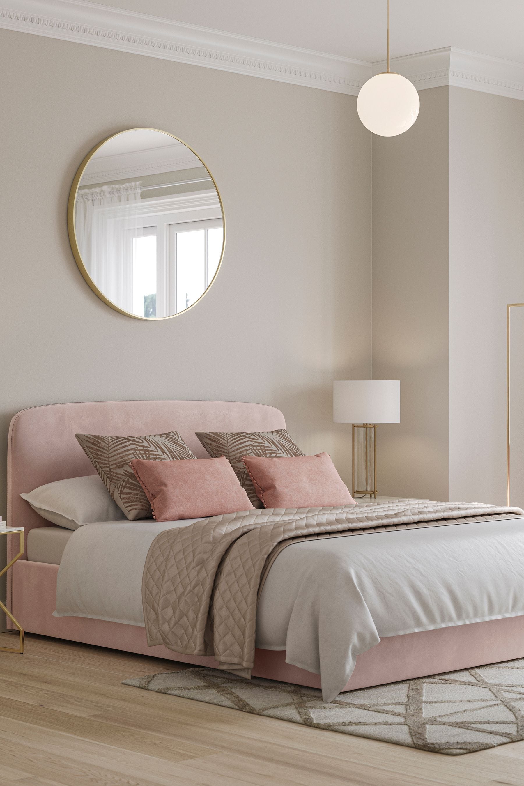 Blush store ottoman storage