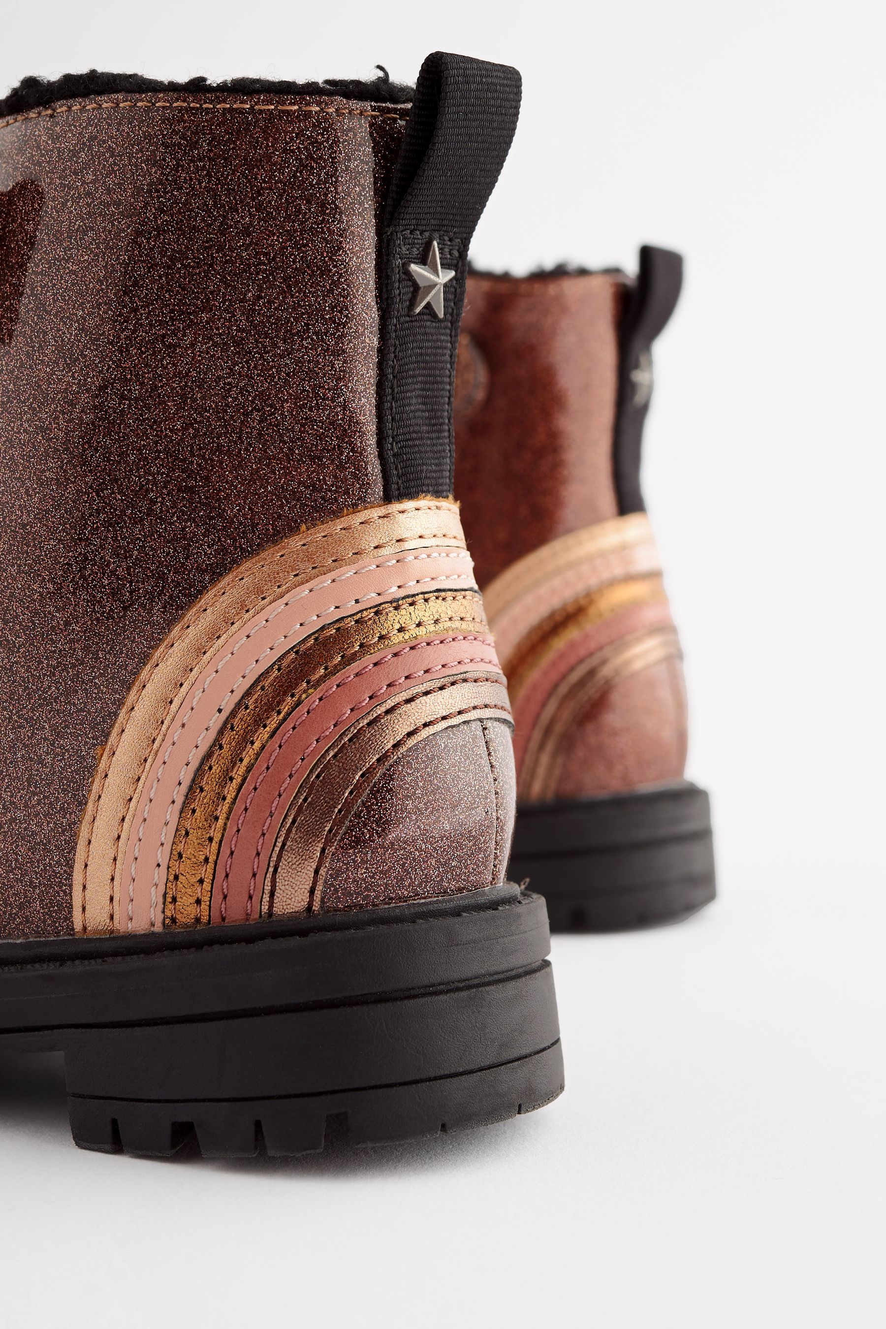Rose gold combat boots online