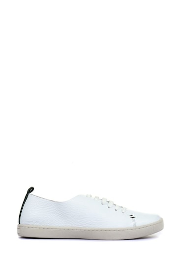 Jones Bootmaker White Midwood Womens Leather Trainers