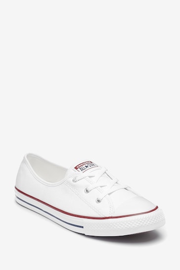 Converse White Ballet Lace Trainers