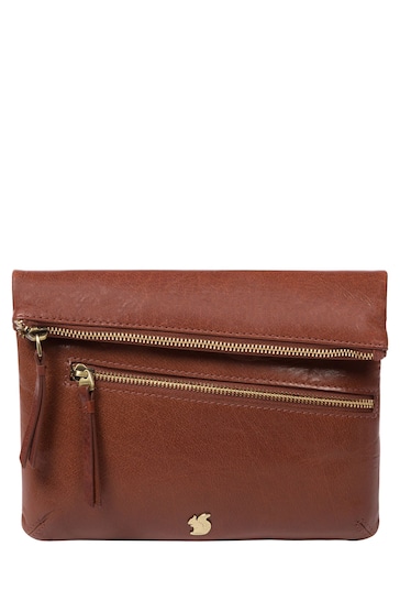 Conkca Flare Leather Clutch Bag