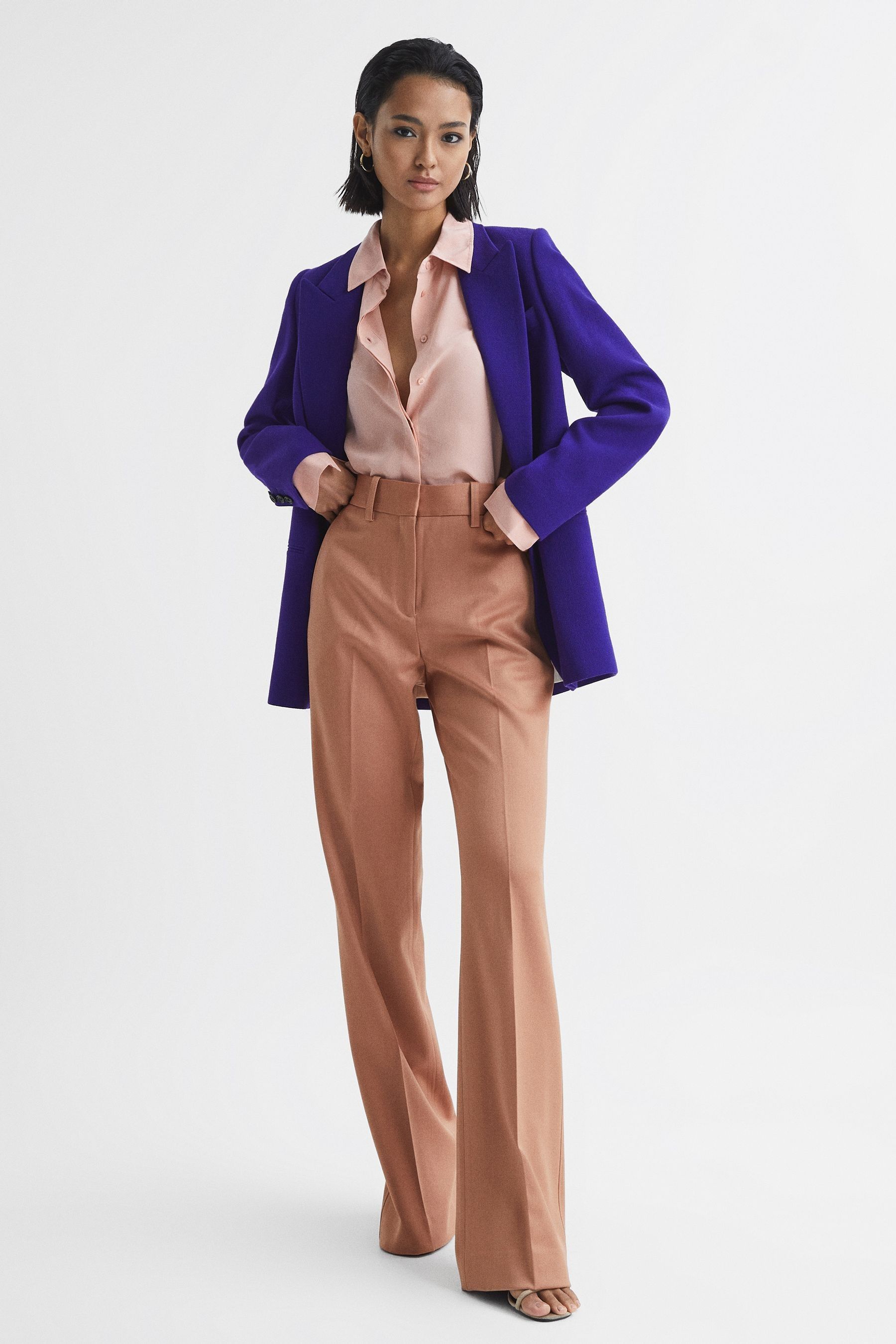 Reiss Rose Luna Premium Suit Wide Leg Trousers